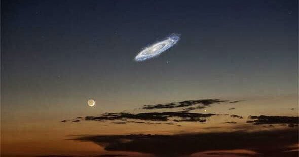 もし夜空にアンドロメダ銀河が見えたら