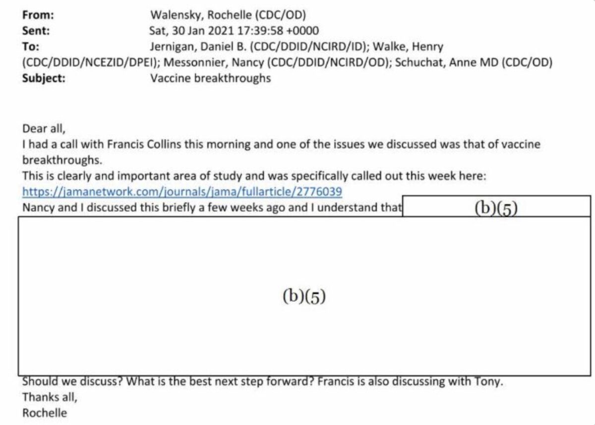COVIDワクチン義務化は嘘に基づいていたことを示す新たな電子メール:ワシントン調査員