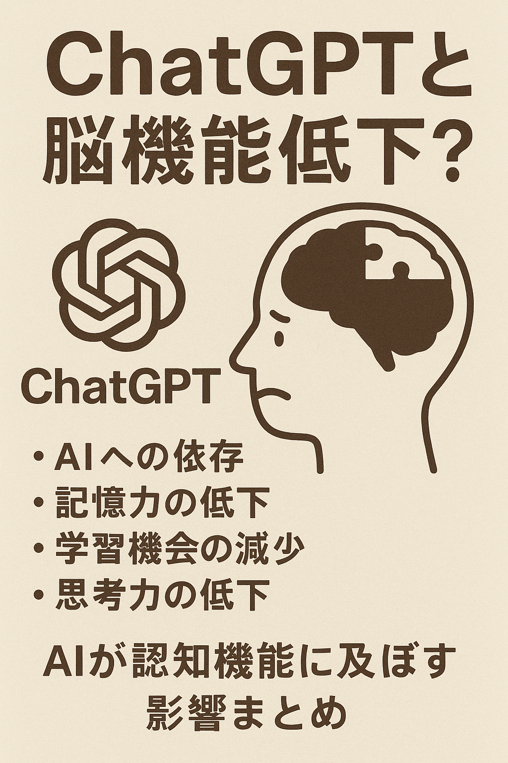 20250709_1554_AIと認知機能_simple_compose_01jzpzb6aze0strjbbxf7wjrmb ChatGPTと脳機能低下?AIが認知機能に及ぼす影響まとめ