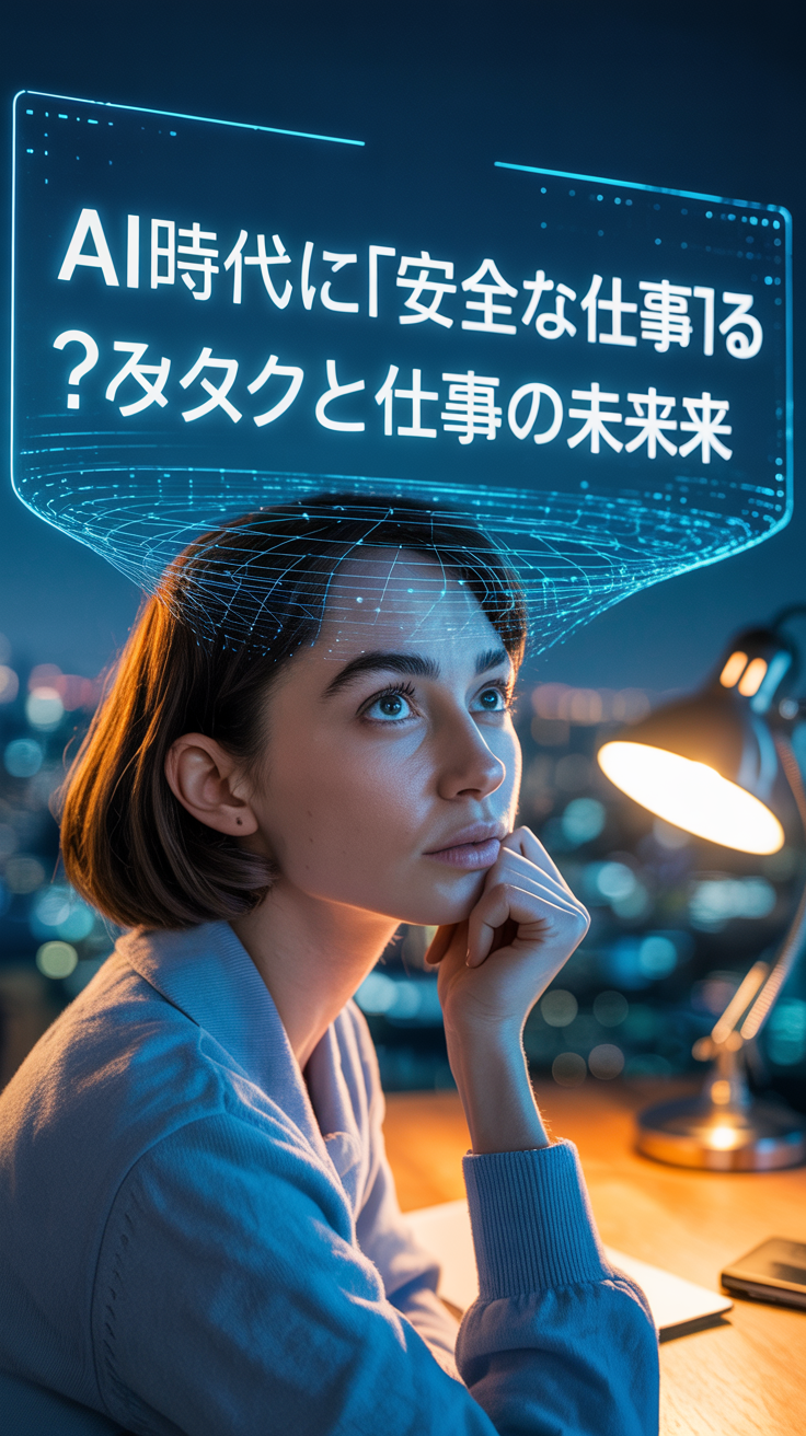 a-photograph-of-a-thoughtful-young-woman_fDOD9qemTaqF2xojWjKz_Q_XZuAQRiZQXmUNWLzjmq-Dw AI時代に「安全な仕事」はある?──タスクと仕事の未来 開始