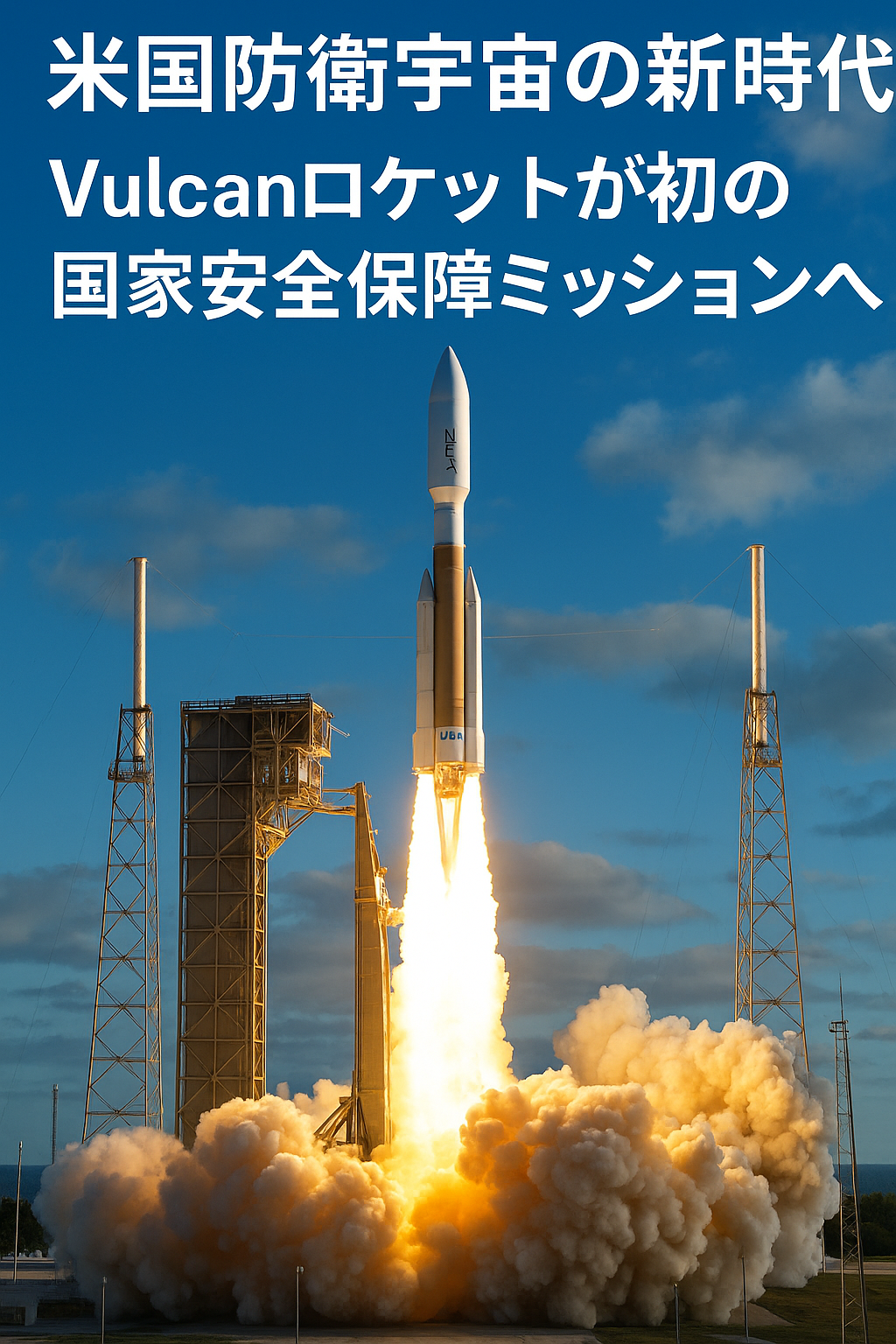 20250814_1143_新時代の国家安全保障_simple_compose_01k2k77wphf0jvwdvdbpkkhrr7 【米国防衛宇宙の新時代】Vulcanロケットが初の国家安全保障ミッションへ コンテンツ開始