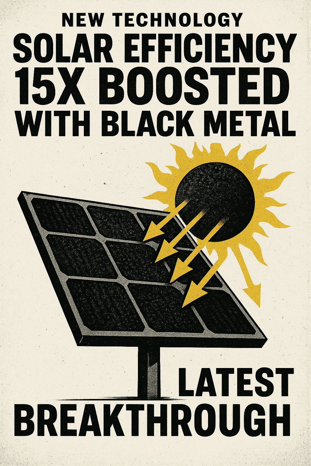 ブラックメタルで太陽光発電効率が15倍向上した最新技術