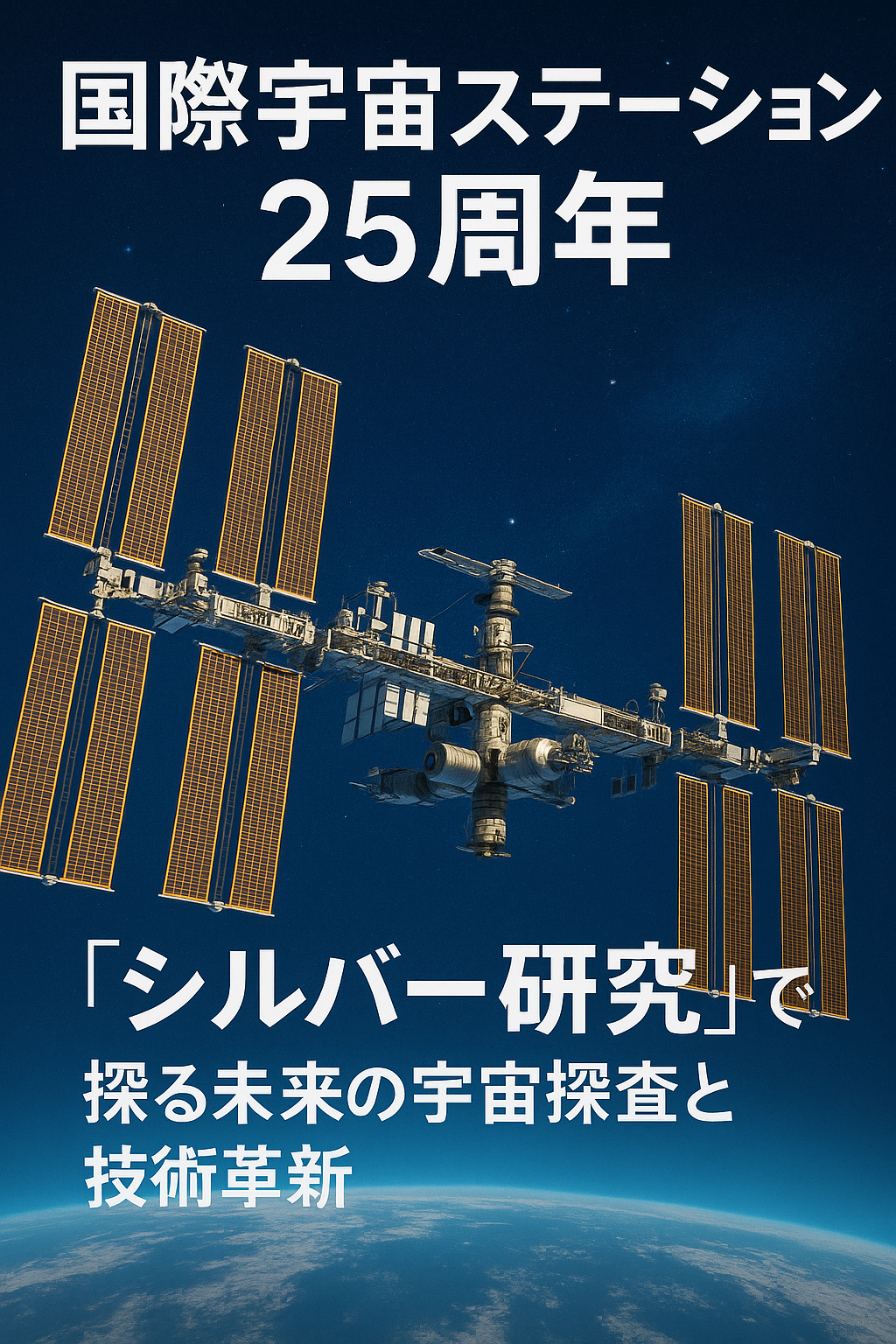 国際宇宙ステーション25周年 ― 「シルバー研究」で探る未来の宇宙探査と技術革新 コンテンツ開始 20250818_1634_宇宙探査と技術革新_simple_compose_01k2y1gta6ejj96zeg0kq8x4ky 国際宇宙ステーション25周年 ― 「シルバー研究」で探る未来の宇宙探査と技術革新 コンテンツ開始