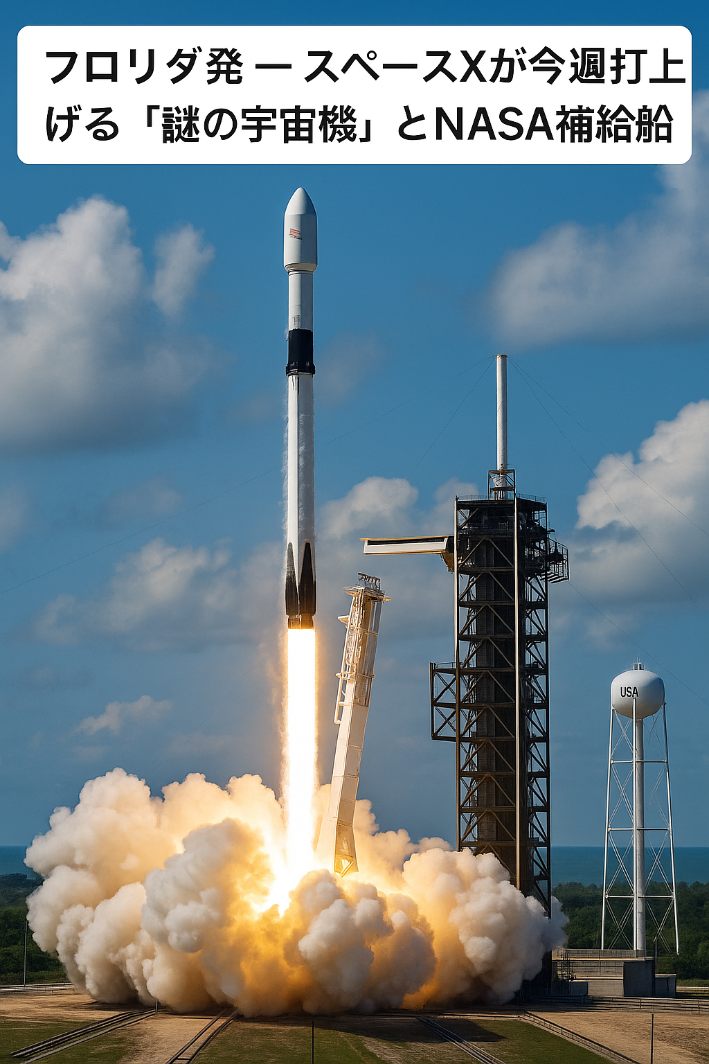 フロリダ発 ― スペースXが今週打ち上げる「謎の宇宙機」とNASA補給船 コンテンツ開始 20250818_2004_スペースミッション準備完了_simple_compose_01k2ydfkxaewba958k3bm5h3e9 フロリダ発 ― スペースXが今週打ち上げる「謎の宇宙機」とNASA補給船 コンテンツ開始