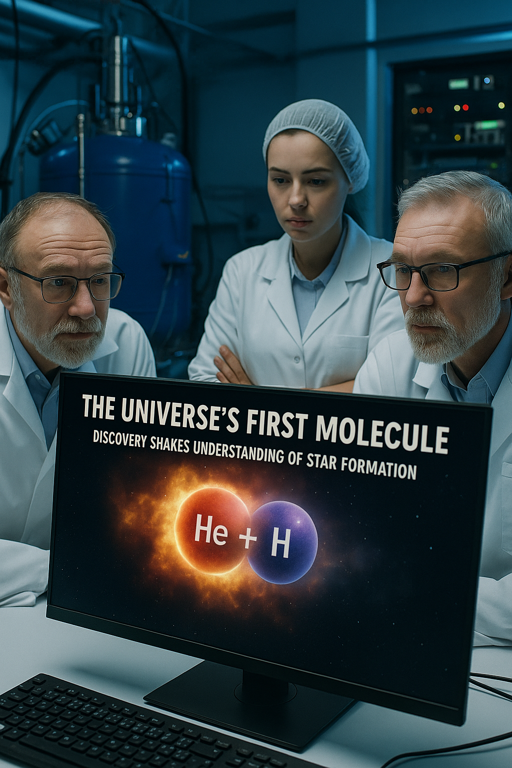 科学者たちが「宇宙最初の分子」を再現 ― 星形成の理解を揺るがす発見 20250818_2018_宇宙で初分子再現_simple_compose_01k2ye9a2yehmar2v6n3m77k50 科学者たちが「宇宙最初の分子」を再現 ― 星形成の理解を揺るがす発見