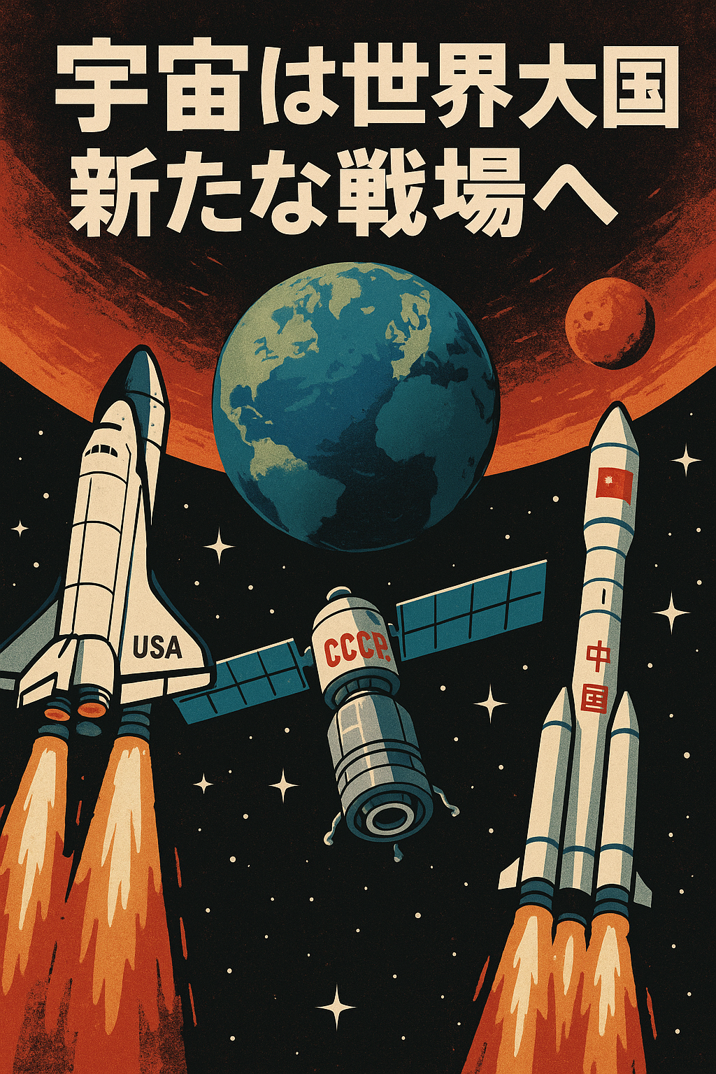 20250820_1327_宇宙の戦場_simple_compose_01k32vkeabfxdss61mx941chpg まとめ記事:「宇宙は世界大国の新たな戦場へ」 コンテンツ開始