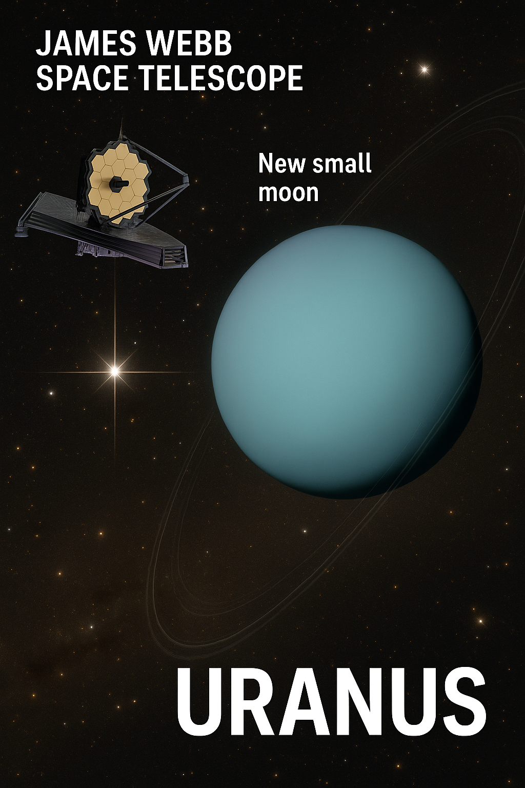 20250820_1341_天王星の新しい小衛星_simple_compose_01k32wcqpneep9byd2nnsd7e5q まとめ記事:「ジェイムズ・ウェッブ望遠鏡、天王星に新たな小衛星を発見」(2025年8月) コンテンツ開始