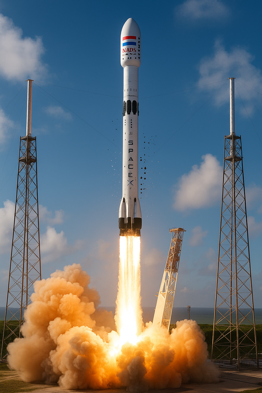 20250827_2002_スペースX成功打ち上げ_simple_compose_01k3njyr4wepg9msdx9h7prh1s 🚀 SpaceX、ルクセンブルクの防衛衛星「NAOS」と7基の相乗り衛星を打ち上げ成功 コンテンツ開始