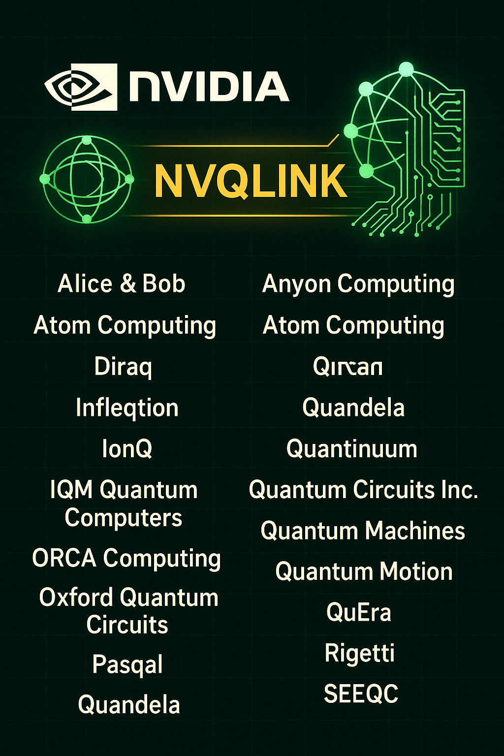 NVIDIA、量子とGPUをつなぐ「NVQLink」を発表──17社の量子開発企業と9つの米国科学研究所を結ぶ新時代のハイブリッド計算構想