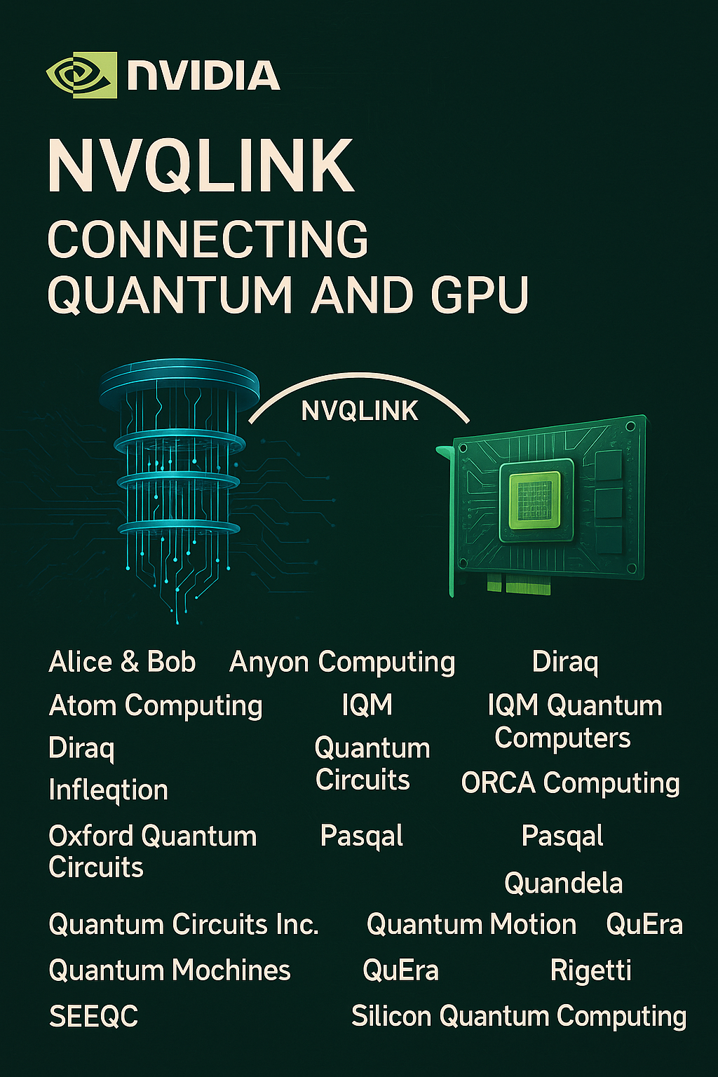 NVIDIA、量子とGPUをつなぐ「NVQLink」を発表──17社の量子開発企業と9つの米国科学研究所を結ぶ新時代のハイブリッド計算構想 コンテンツ開始