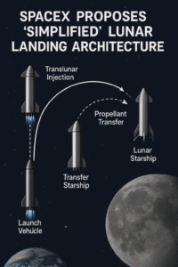 スペースX、簡略化した月面着陸アーキテクチャを提案 ― スターシップ開発の遅れに反論