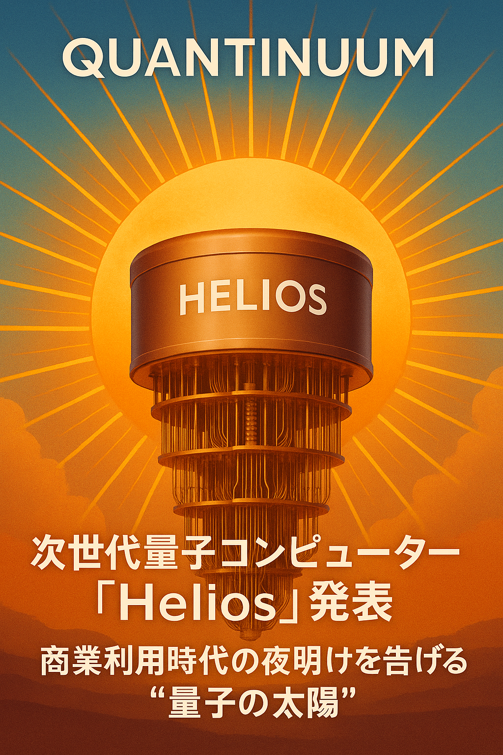 🌞 Quantinuum、次世代量子コンピューター「Helios」発表― 商業利用時代の夜明けを告げる“量子の太陽”