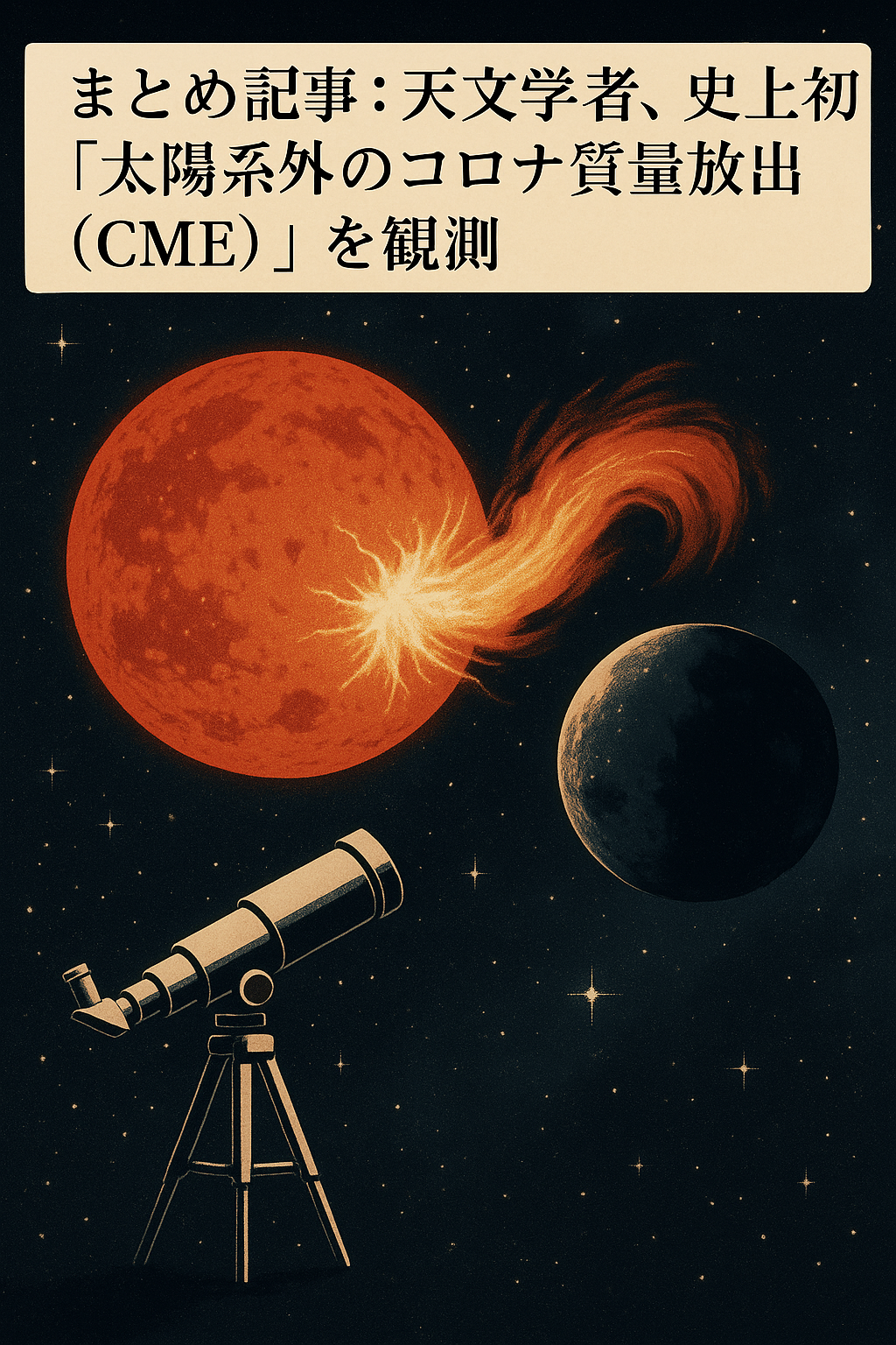 🌟 まとめ記事：天文学者、史上初「太陽系外のコロナ質量放出（CME）」を観測