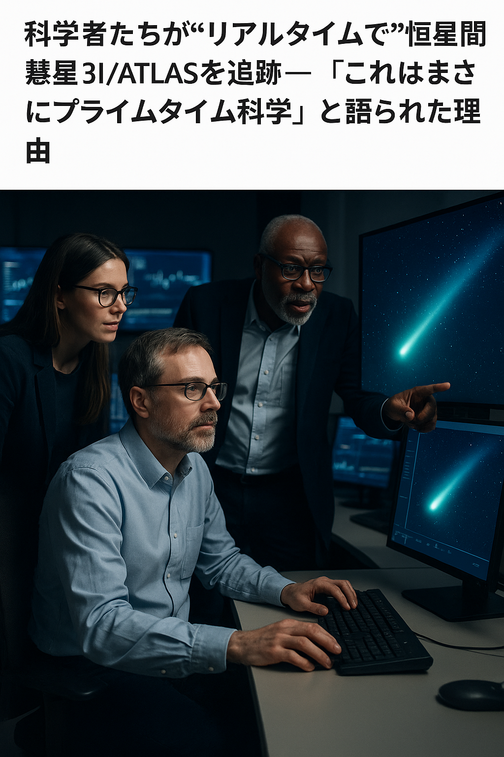「科学者たちが“リアルタイムで”恒星間彗星 3I/ATLAS を追跡──『これはまさにプライムタイム科学』と語られた理由」