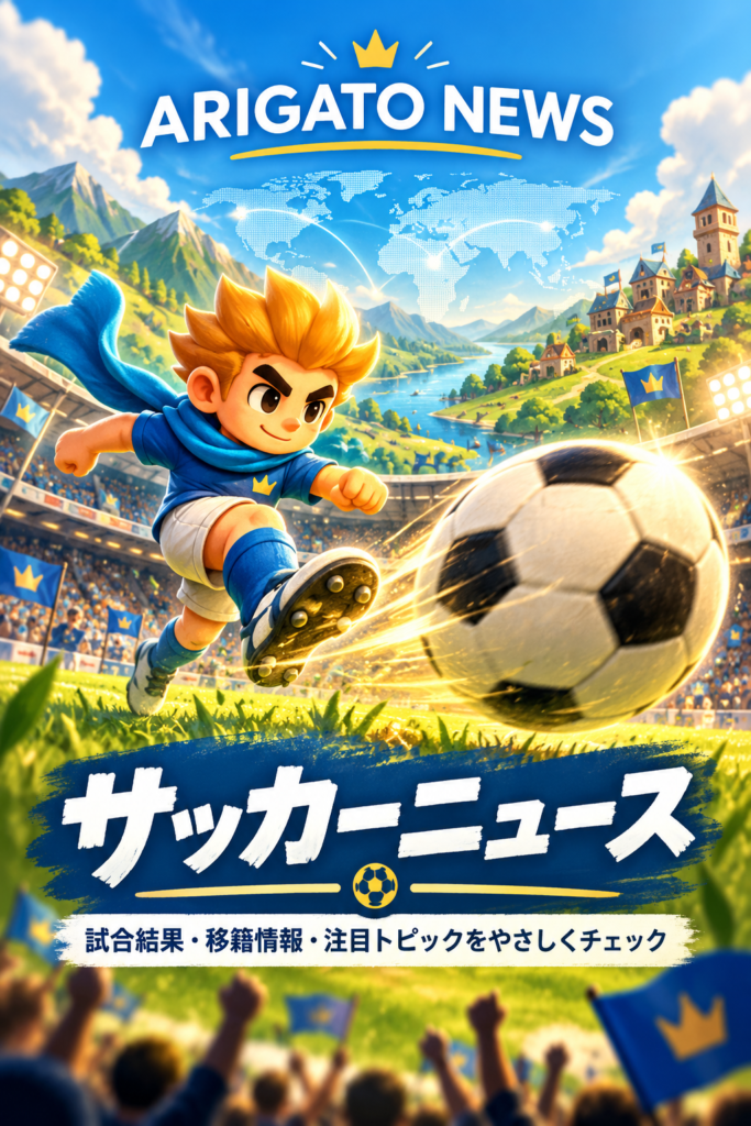 arigato.news カテゴリーサッカーニュース　ピンタレス用pinterest