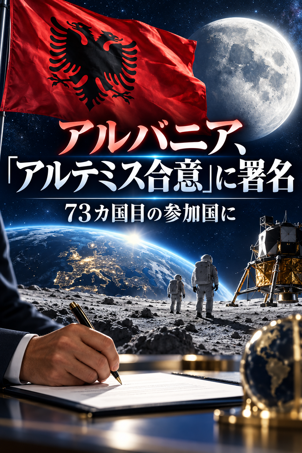 アルバニア、「アルテミス合意」に署名 73カ国目の参加国に