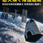 スペースXの「クルー12」、悪天候で帰還延期 ISS8カ月の任務終え10月8日に地球へ