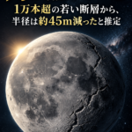 月は縮んでいる 1万本超の若い断層から、半径は約45m減ったと推定
