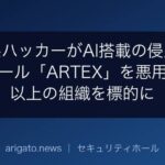 中国系ハッカーがAI搭載の侵入テスト用ツール「ARTEX」を悪用、200以上の組織を標的に