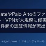 FortiGateやPalo Altoのファイアウォール・VPNが大規模に侵害、7万件超の認証情報が流出
